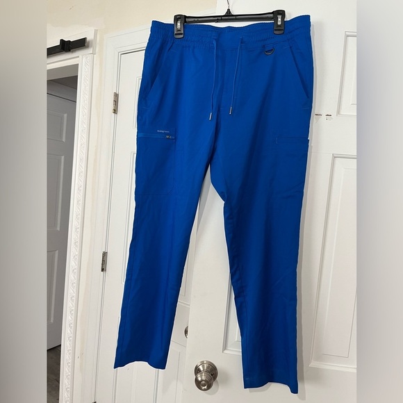 Healing Hands Purple Label•Men's Scrub Set,Solid Top + Utility Cargo Pant,Sz XL - Picture 5 of 17